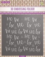 Nellies Choice 3D Embossing Folder Ho Ho