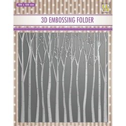 Nellies Choice 3D Embossing Folder Background Trees