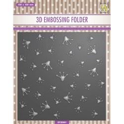 Nellies Choice 3D Embossing Folder Frog Footprints