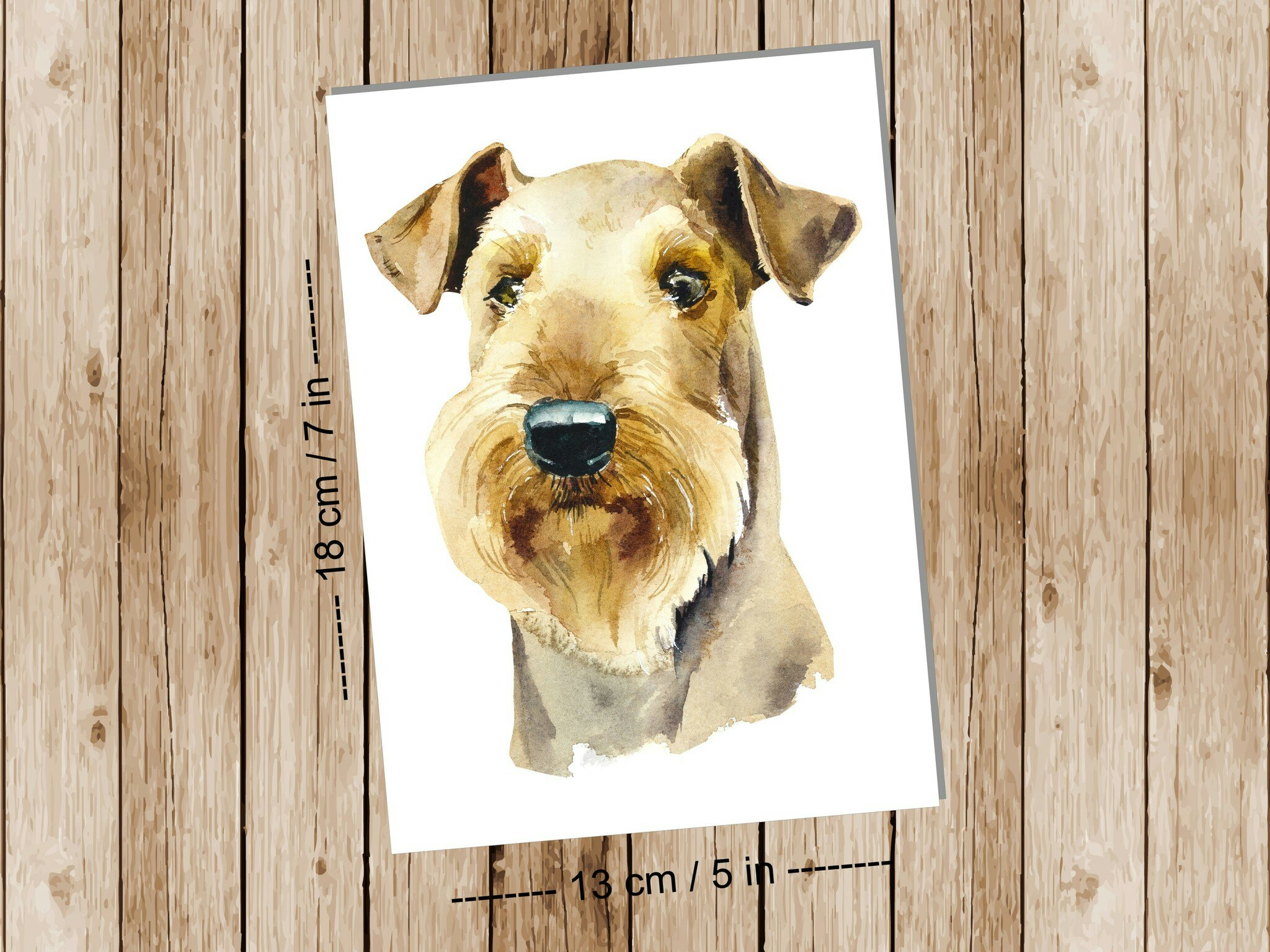 Dog Airedale Terrier - Art print