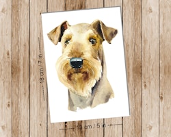 Dog Airedale Terrier - Art print
