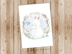 Mum and child (Rabbit) - Art print