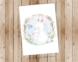 Mum and child (Rabbit) - Art print