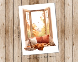 Fall by the window - Art print