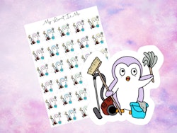 Crazy Cleaning penguins ♥