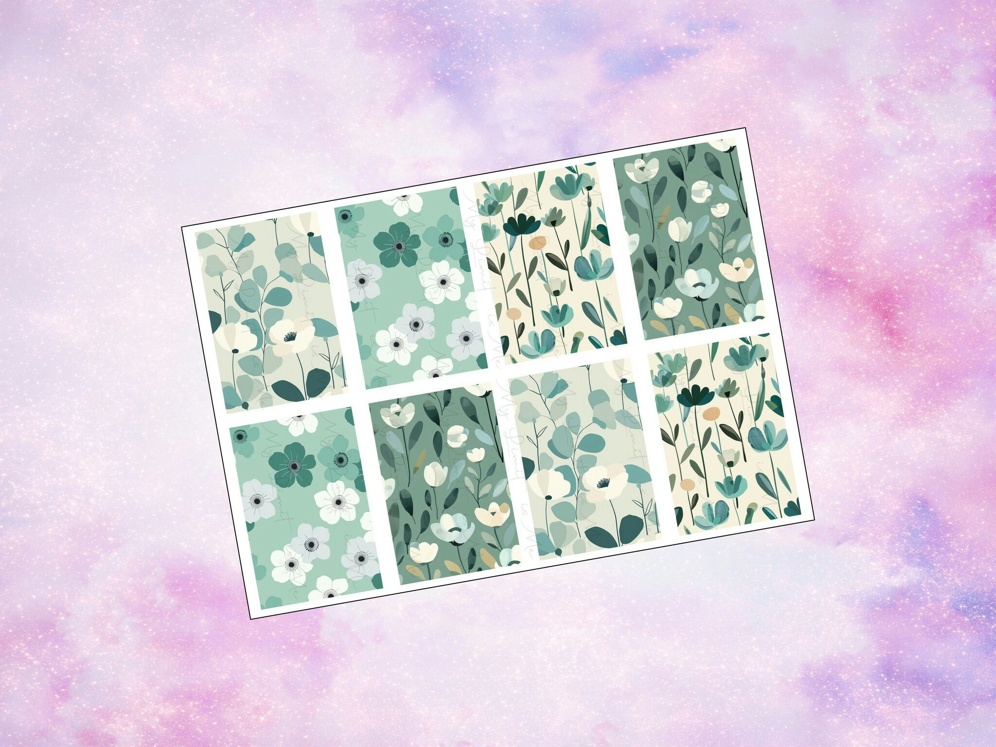 Happy Planner - HP1001 - Teal Flowers