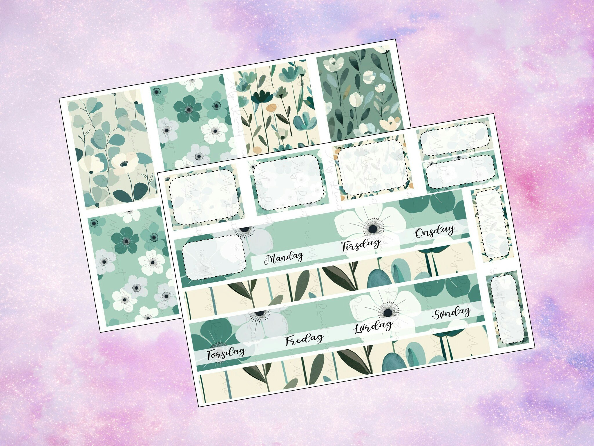 Happy Planner - HP1001 - Teal Flowers
