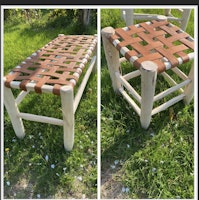 Pall & bänk läder
