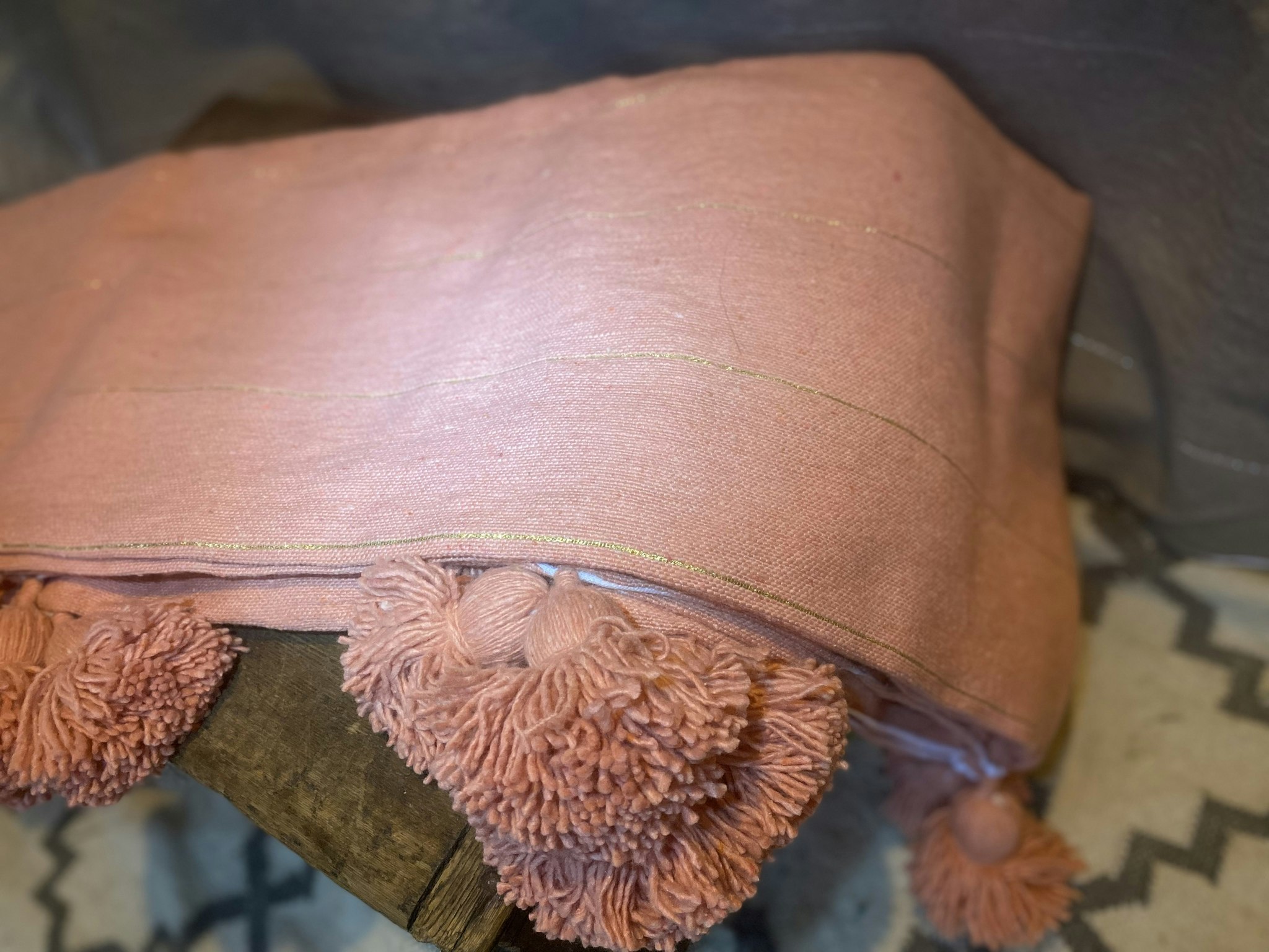 Marockansk handvävd överkast Rose