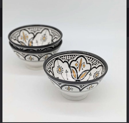 Keramik skål  15cm : skål-trad-multi