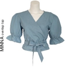 Minna överlap topp (denim färg