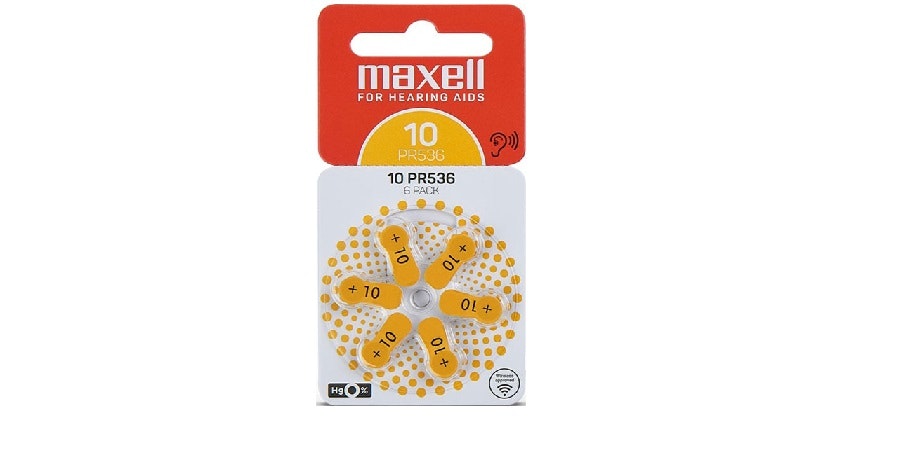 Maxell hörapparat batteri 10 - PR536 - 10 x 6-pack = 60 stycken