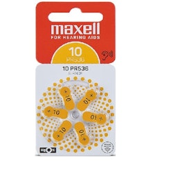 Maxell hörapparat batteri 10 - PR536 - 10 x 6-pack = 60 stycken