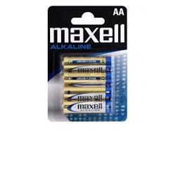 Alkaliskt Batteri - LR06 - AA - Maxell - 4-pack