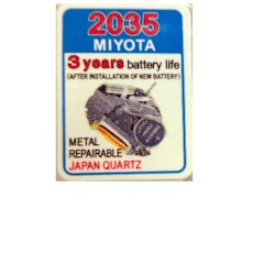 Paket med 10 stycken Miyota 2035 urverk till bra paketpris.