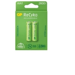2-pack-AA-LR06 - GP ReCyko 2600 mAh Laddningsbara Batterier