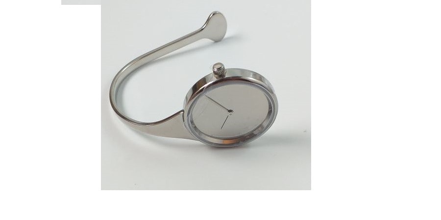Elegant klocka med bygel i stål spegel urtavla Aveny Dam 30 mm