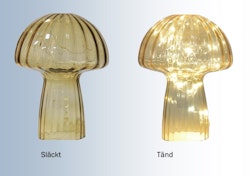 Bordslampa Svamp 33 cm – dimbar glaslampa i retrostil