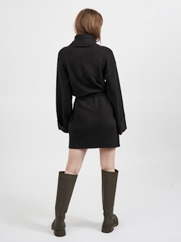 ViRolfie L/S Tie Belt Knit Dress