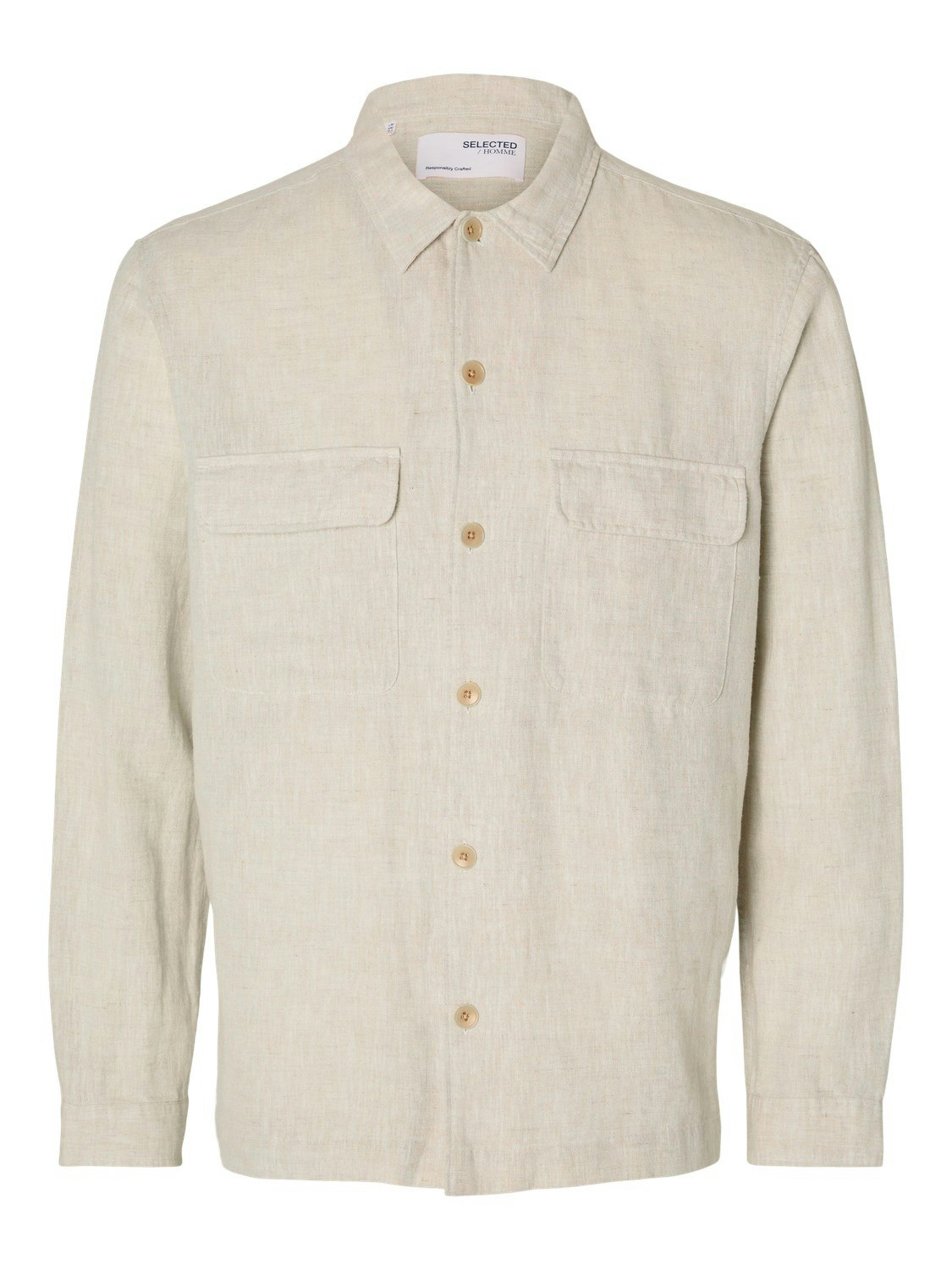 SLH Mads Linen Overshirt L/S - Selected Homme