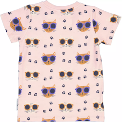 T-shirt Bambu Cool Cats Rosa - Geggamoja