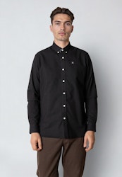 Oxford Stretch Plain L/S Black - Clean Cut Copenhagen