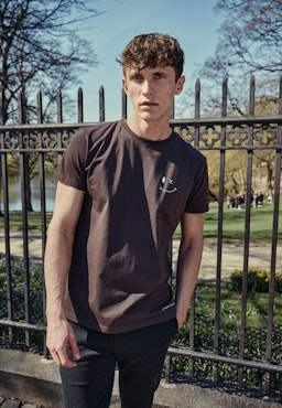 Patrick Organic Tee Dark Brown - Clean Cut Copenhagen