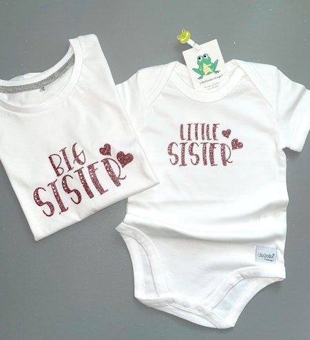 Body Little sister, vinyl Glitter Mörkrosa