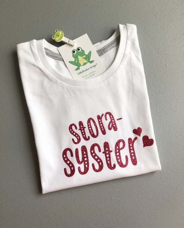 T-shirt - Storebror/Storasyster - LillaGrodan design - färgglada barnkläder  på nätet