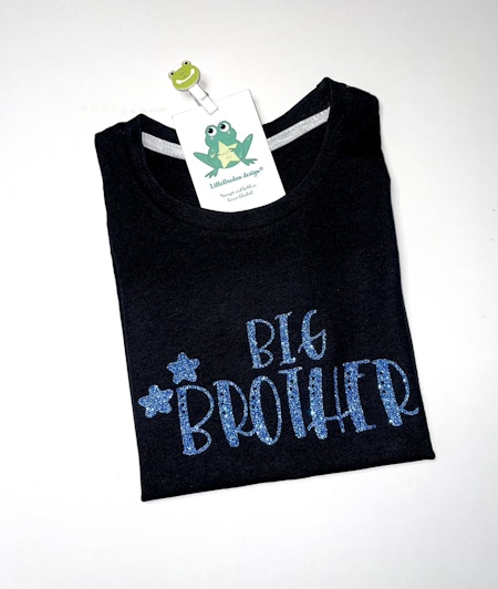 Tshirt Big Brother i blå glittervinyl