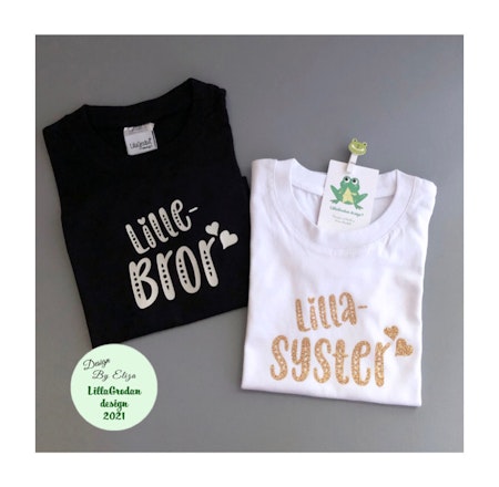 T-shirt Lillebror och Lillasyster - exempelbild