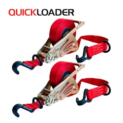 2stk Quickloader lastesurring med selvopprullende stropp. 2000kg