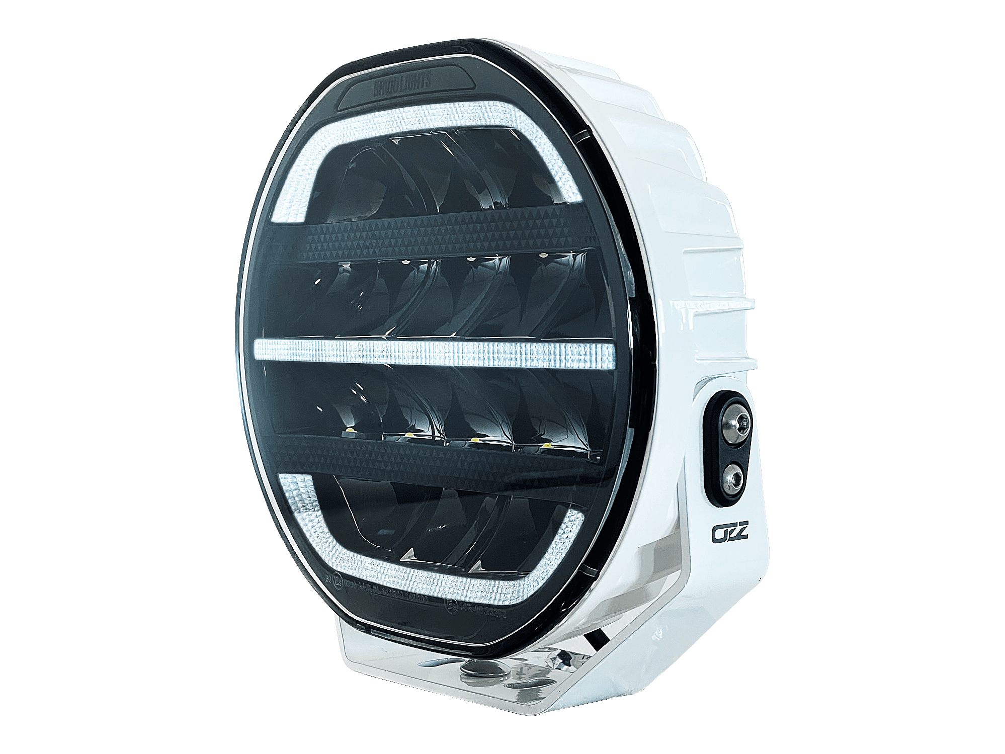 OZZ XR2 7" LED fjernlys Hvit/svart