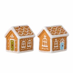 Set salt- och pepparkar ”Pepparkakshus”