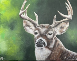 "Bambi" tavla akryl på canvas 91x73 cm
