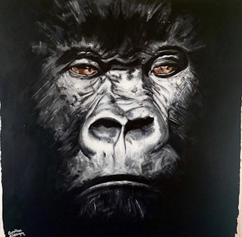 "Kong" tavla akryl på canvas 80x80 cm