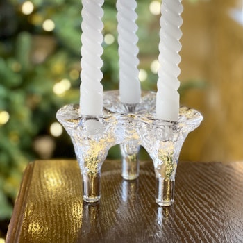 Ljusstake i glas ”Istapp” Göran Wärff Kosta Boda