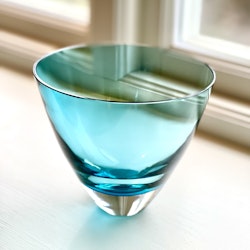 Turkos glasskål