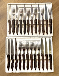 Köttbestick med trähandtag 12 par