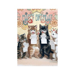 Dubbelt kort med kuvert ”Happy birthday”