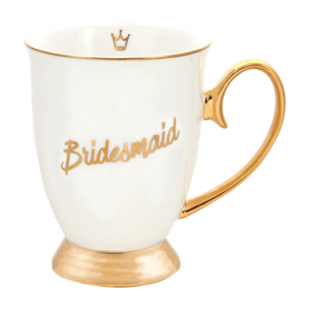 Mugg Bridesmaid dekor 24 karat guld