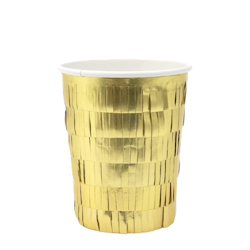 8-pack pappersmugg med guldfransar