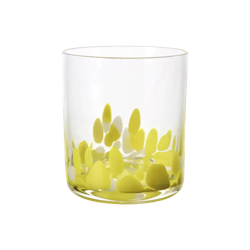 Glas gula prickar