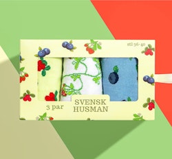Strumpor 3-pack Svenska bär stl 36-40