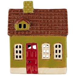 Ljuslykta hus grönt