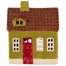 Ljuslykta hus grönt
