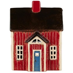 Ljuslykta hus rött