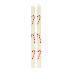 2-pack ljus "Polkagris"