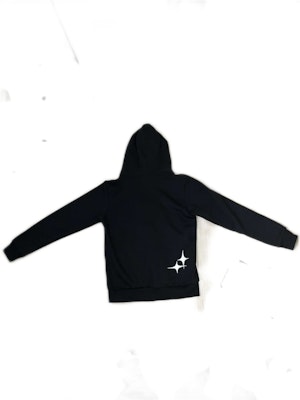 Black Hoodie with White Text