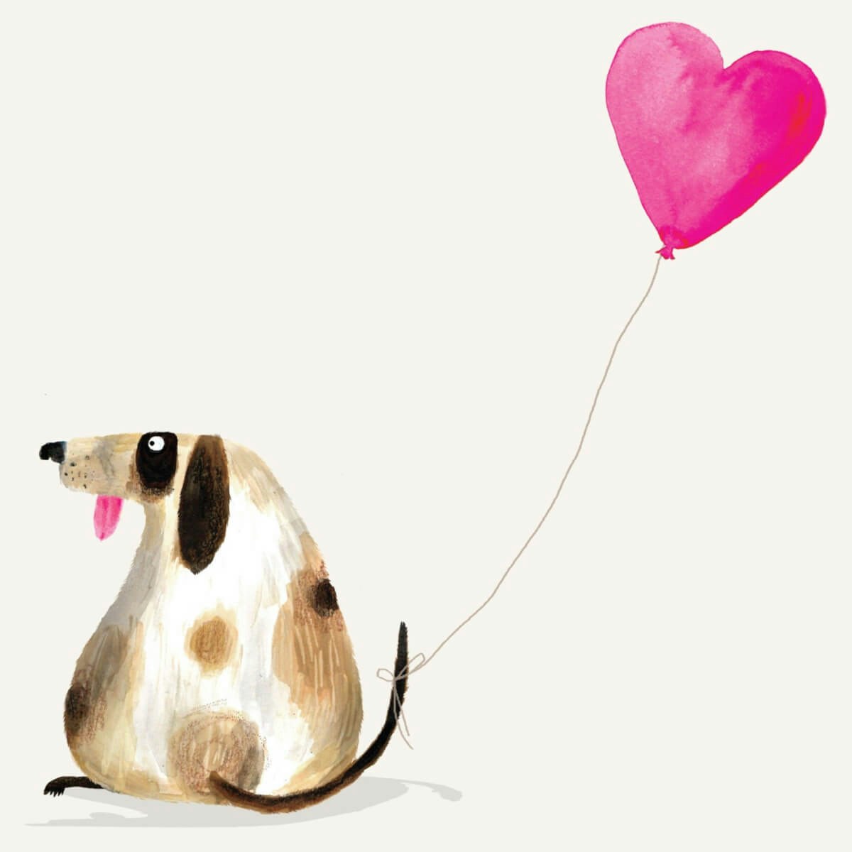 Dubbelt kort med kuvert - Hundens ballong (Fraktfritt)